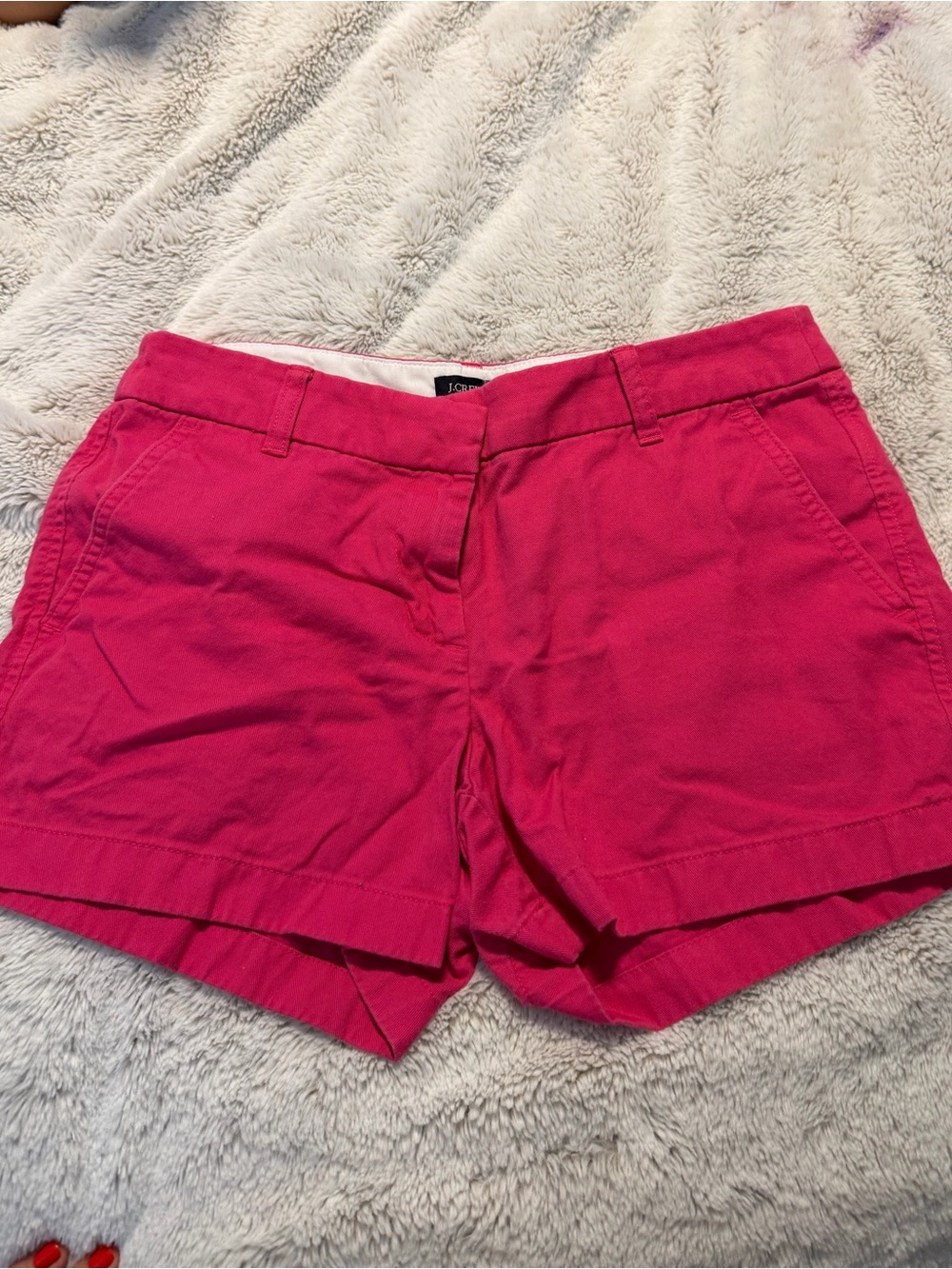 J. Crew 3.5” Bright Fuchsia Cotton Chino Shorts